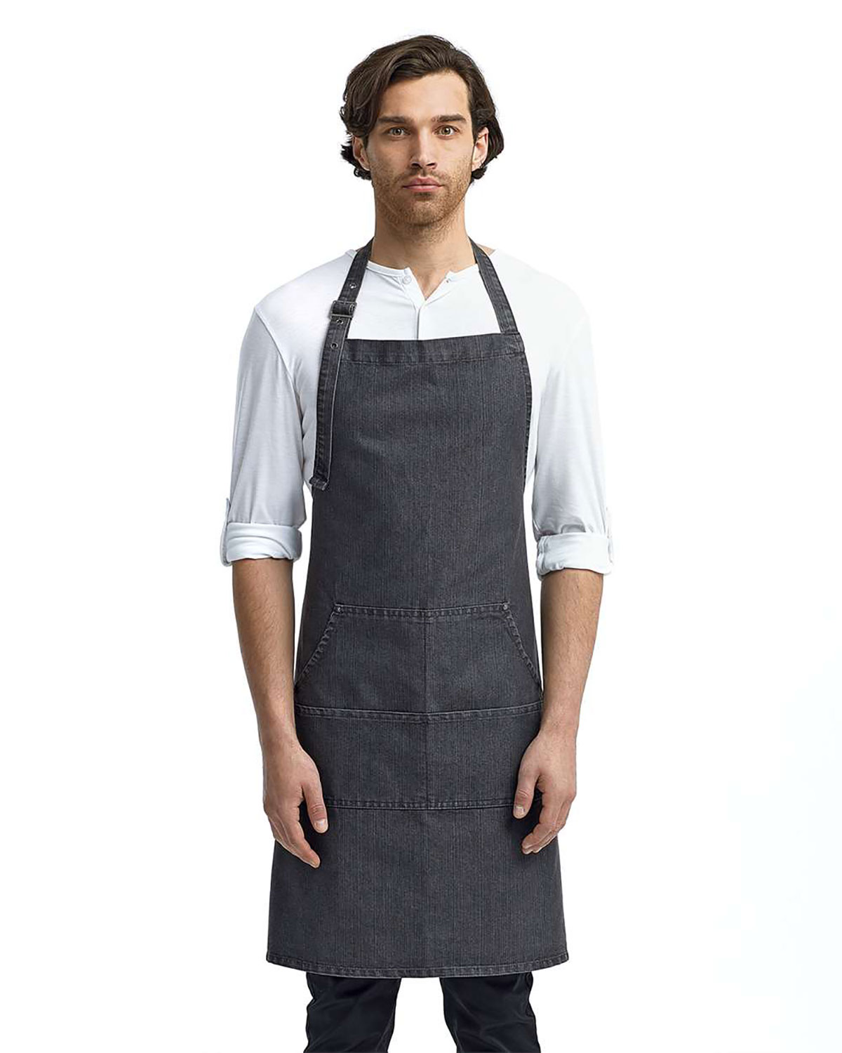Artisan Collection by Reprime RP126 Jeans Stitch Denim Bib Apron