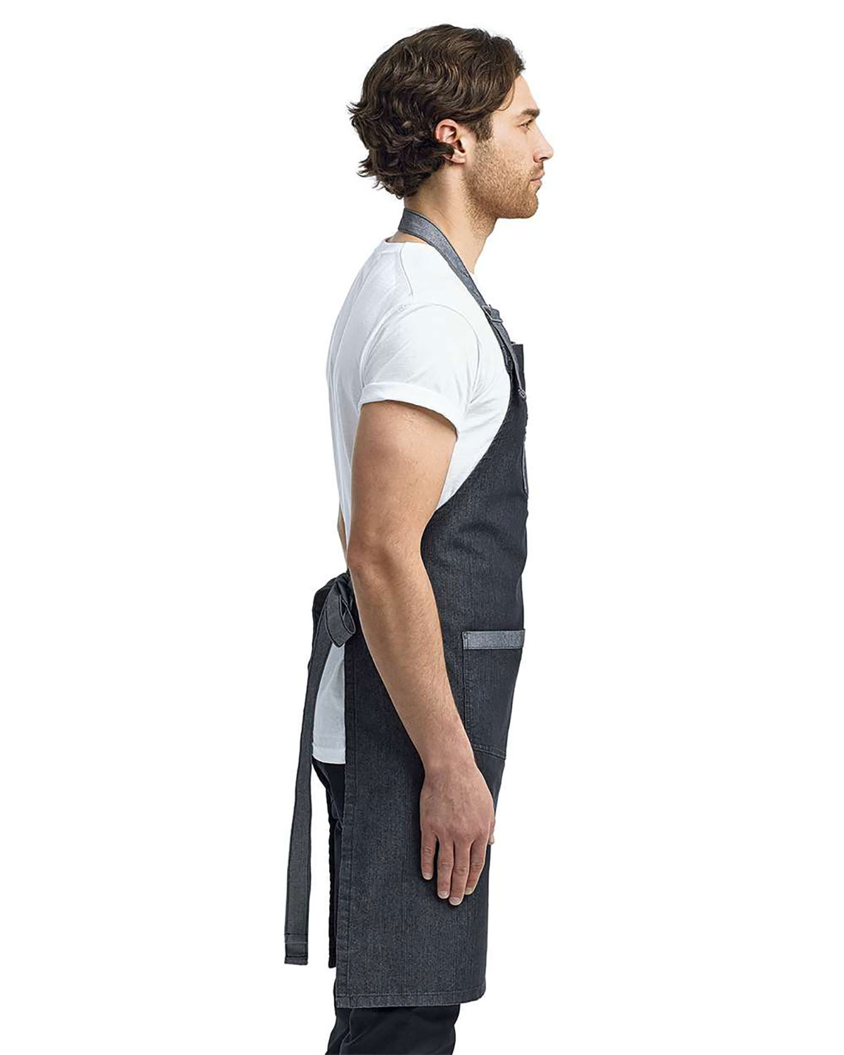 Artisan Collection by Reprime RP127 Domain Contrast Denim Bib Apron view 3