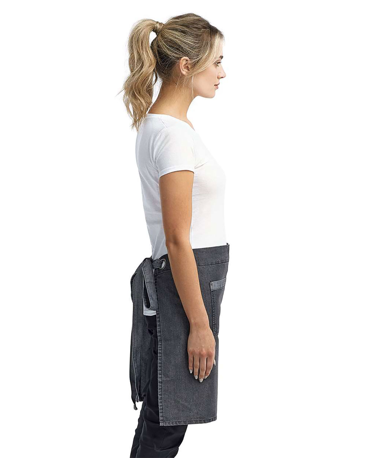Artisan Collection by Reprime RP128 Domain Contrast Denim Waist Apron view 3