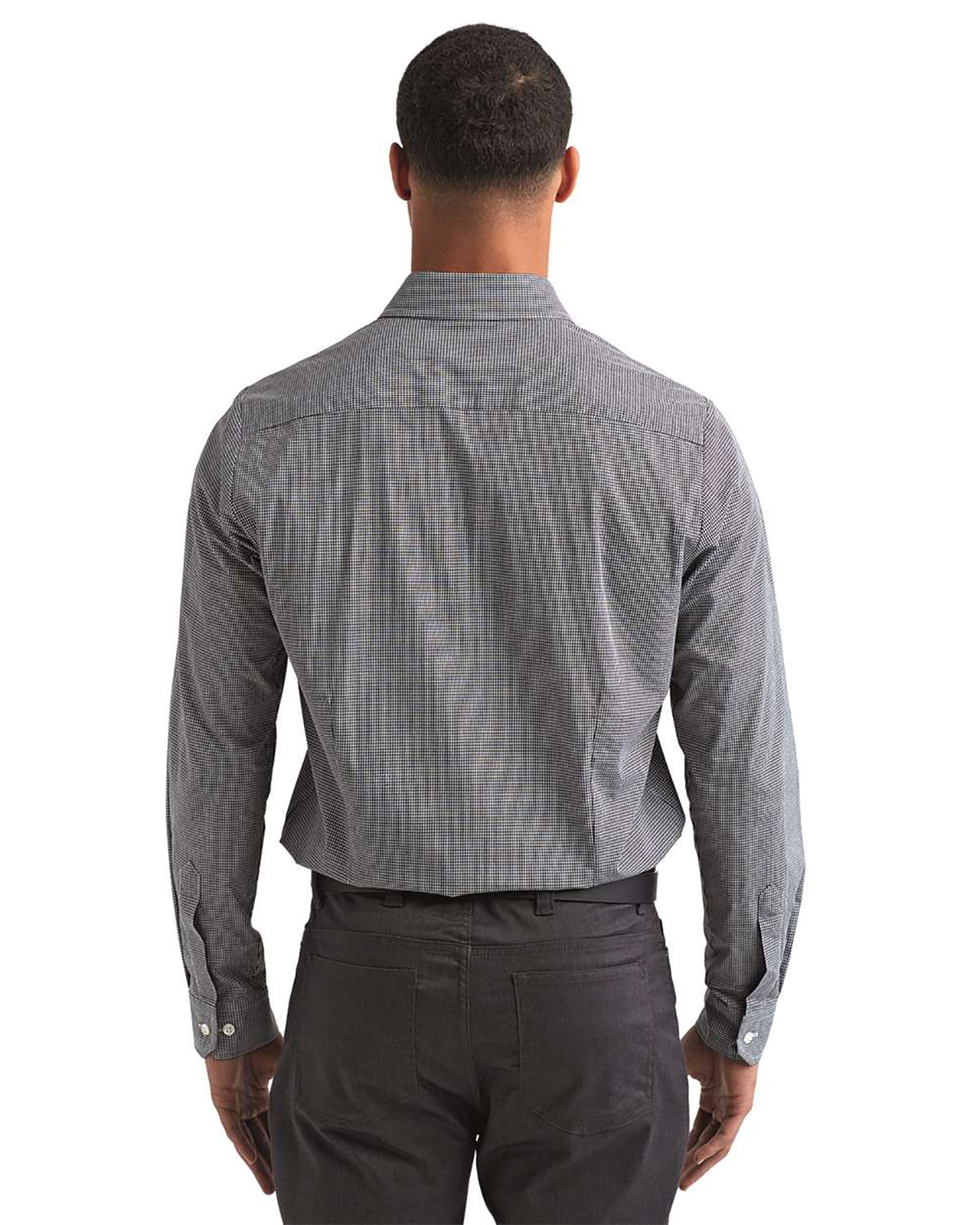 Artisan Collection by Reprime RP220 Men's Microcheck Gingham Cotton Shirt view 2