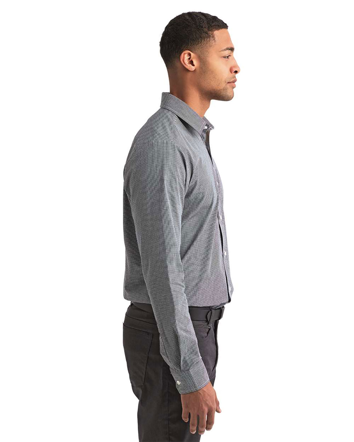 Artisan Collection by Reprime RP220 Men's Microcheck Gingham Cotton Shirt view 3
