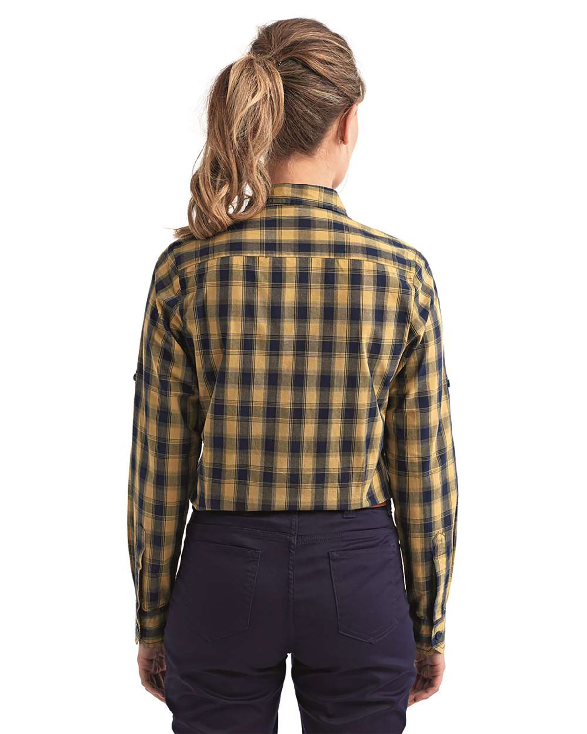 Artisan Collection by Reprime RP350 Women's Mulligan Check Cotton Dress Shirt view 2
