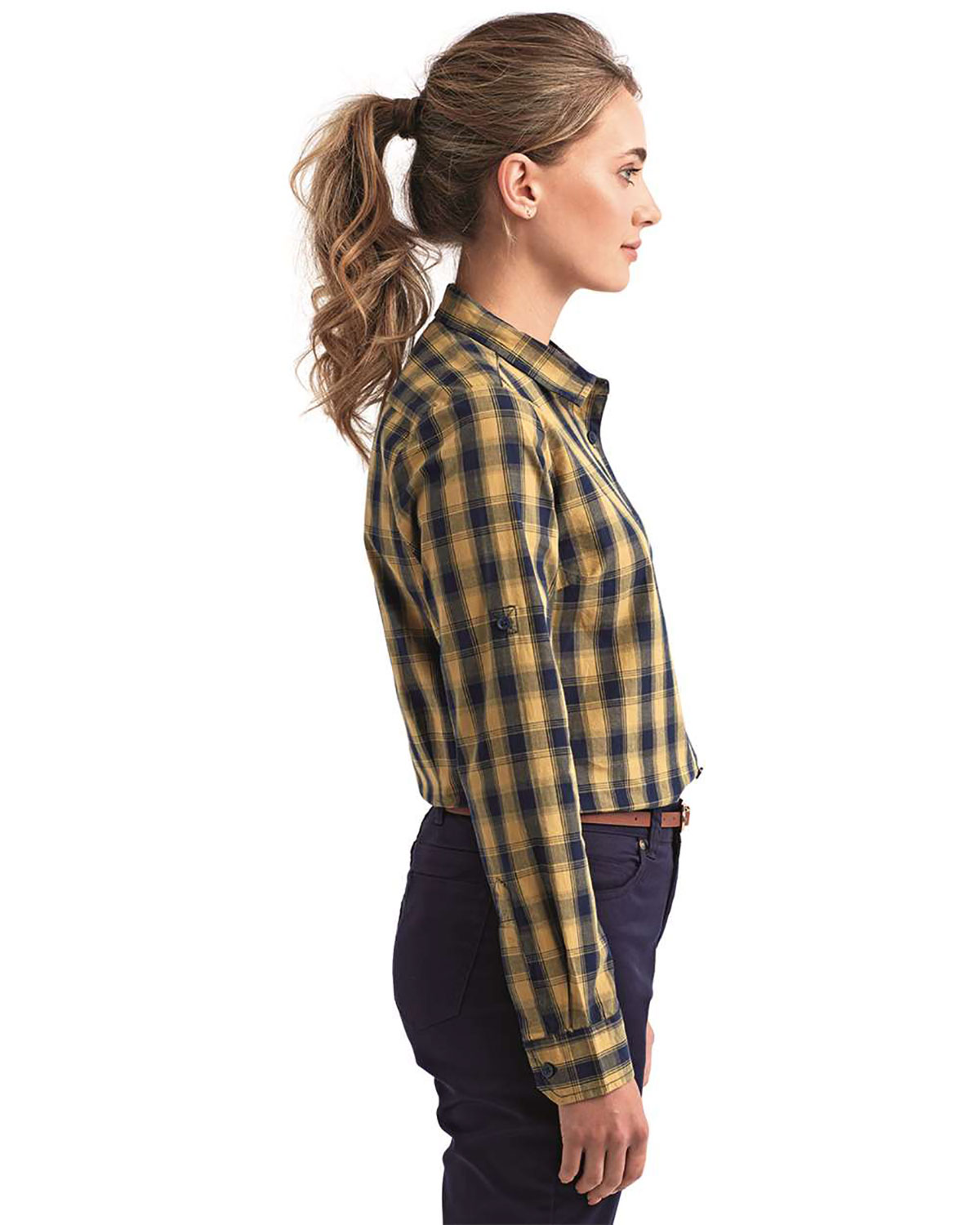 Artisan Collection by Reprime RP350 Women's Mulligan Check Cotton Dress Shirt view 3