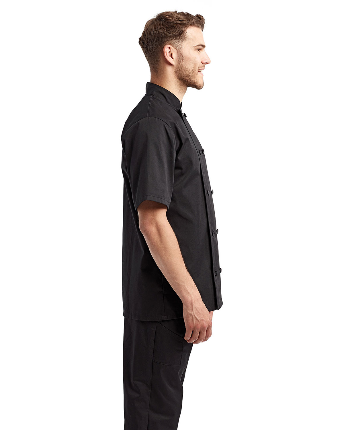 Artisan Collection by Reprime RP656 Unisex Short Sleeve Recycled Chef Coat view 3