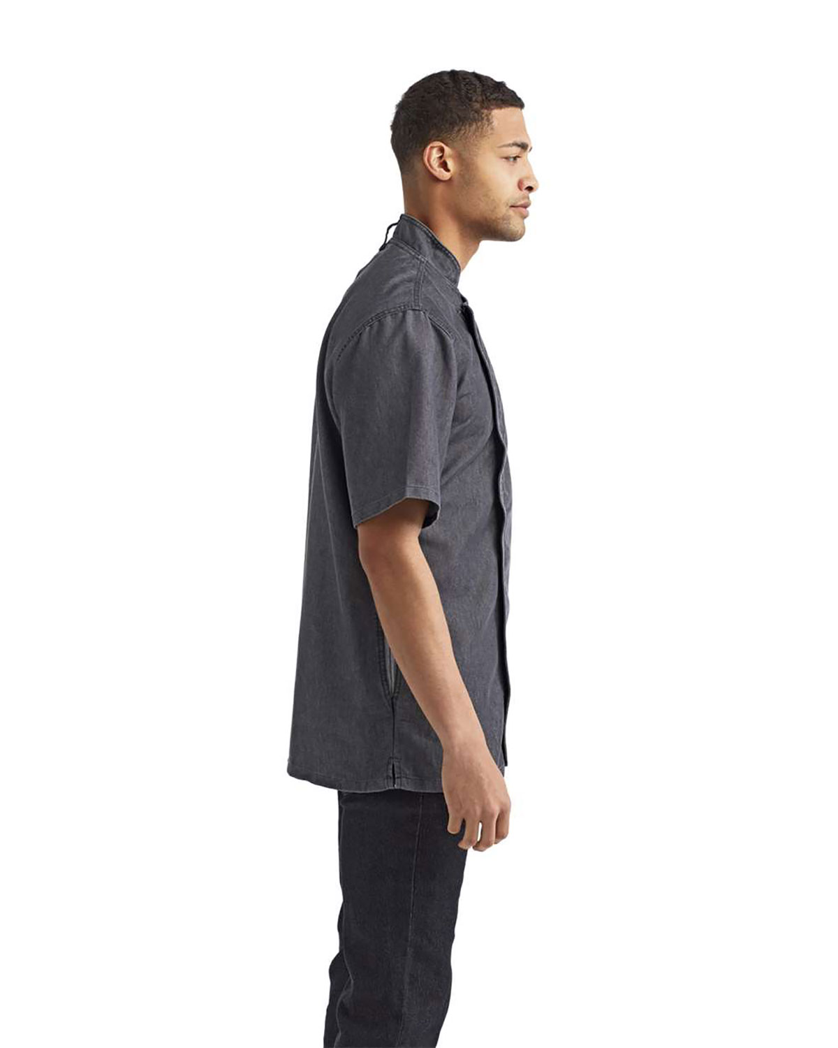 Artisan Collection by Reprime RP906 Unisex Zip-Close Short Sleeve Chef's Coat view 3