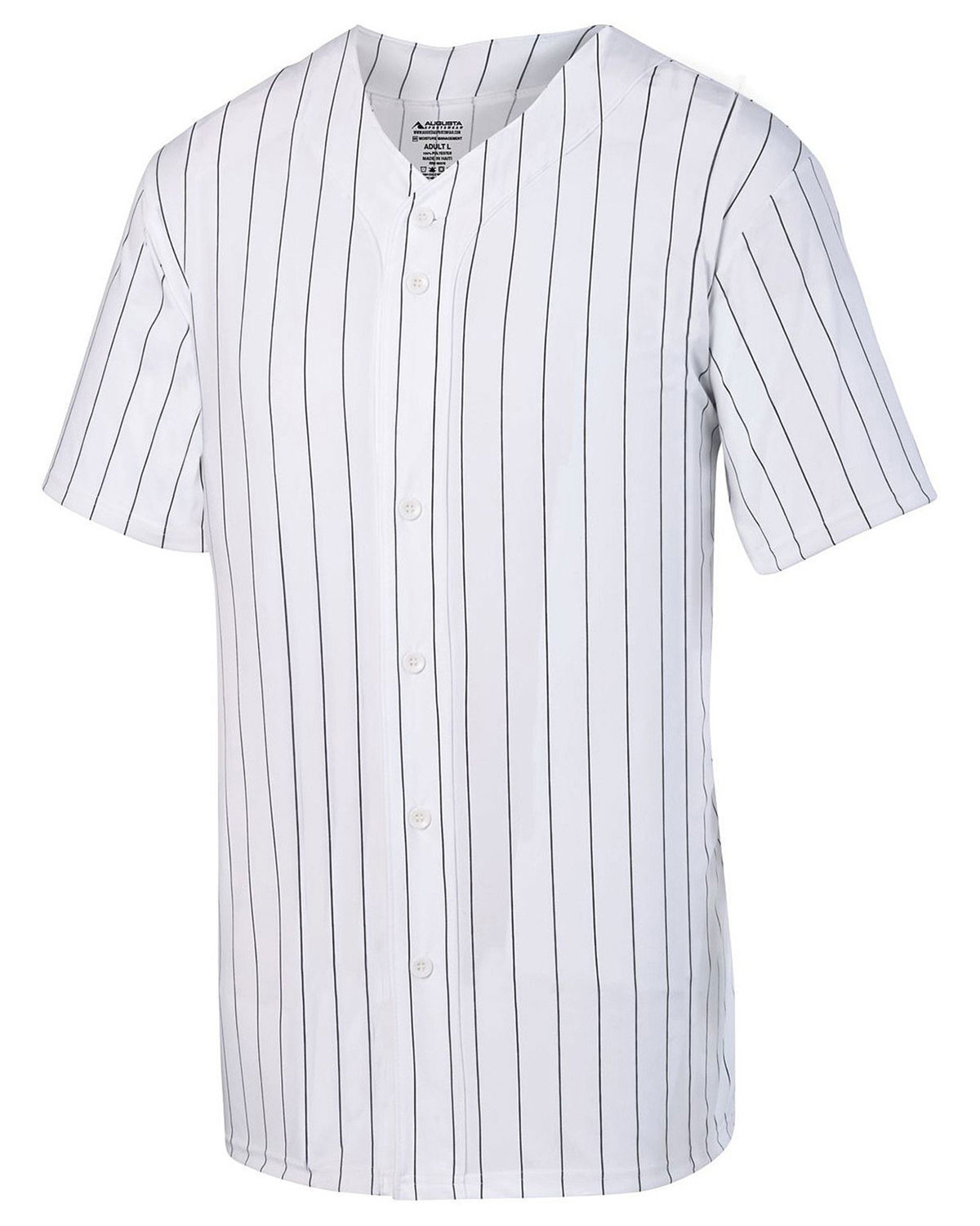 Augusta Sportswear 1685 Unisex Pinstripe Full Button Baseball Jersey