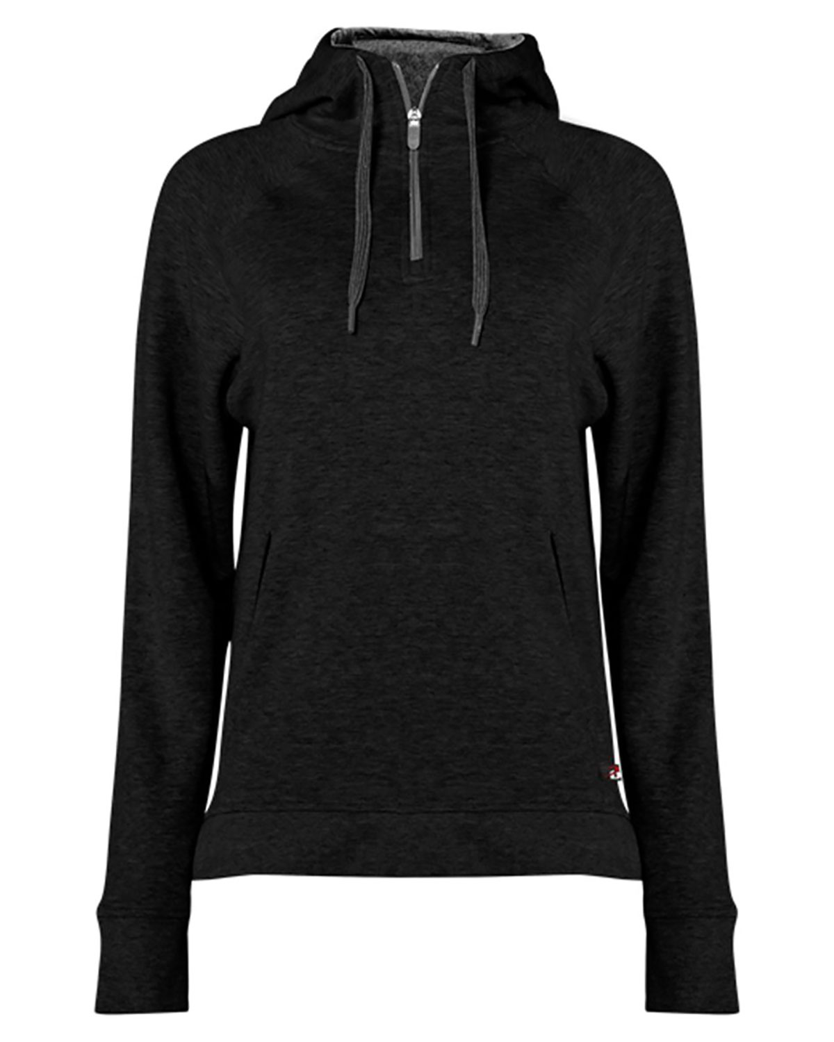 Badger 1051 Women's FitFlex French Terry Quarter-Zip Hooded Pullover