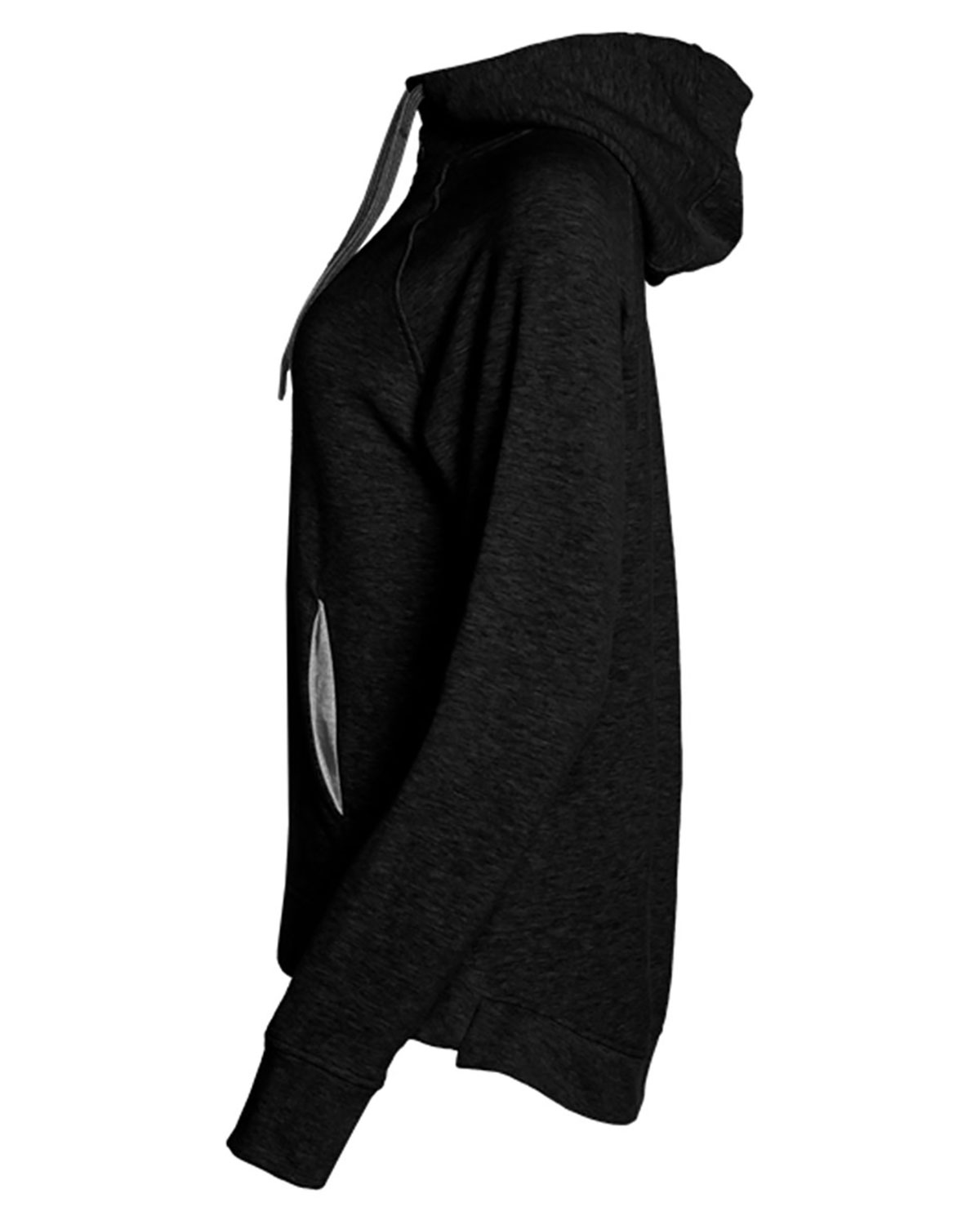 Badger 1051 Women's FitFlex French Terry Quarter-Zip Hooded Pullover view 3