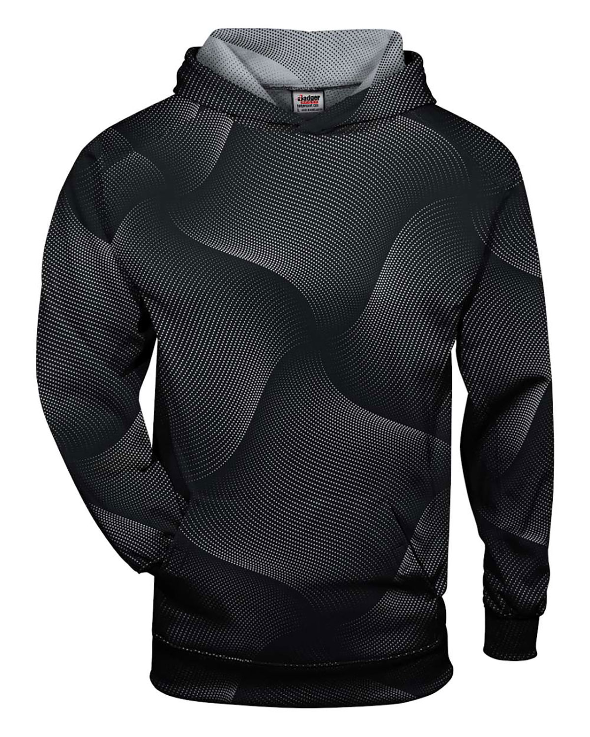Badger 2413 Youth Warp Hooded Long Sleeve T-Shirt