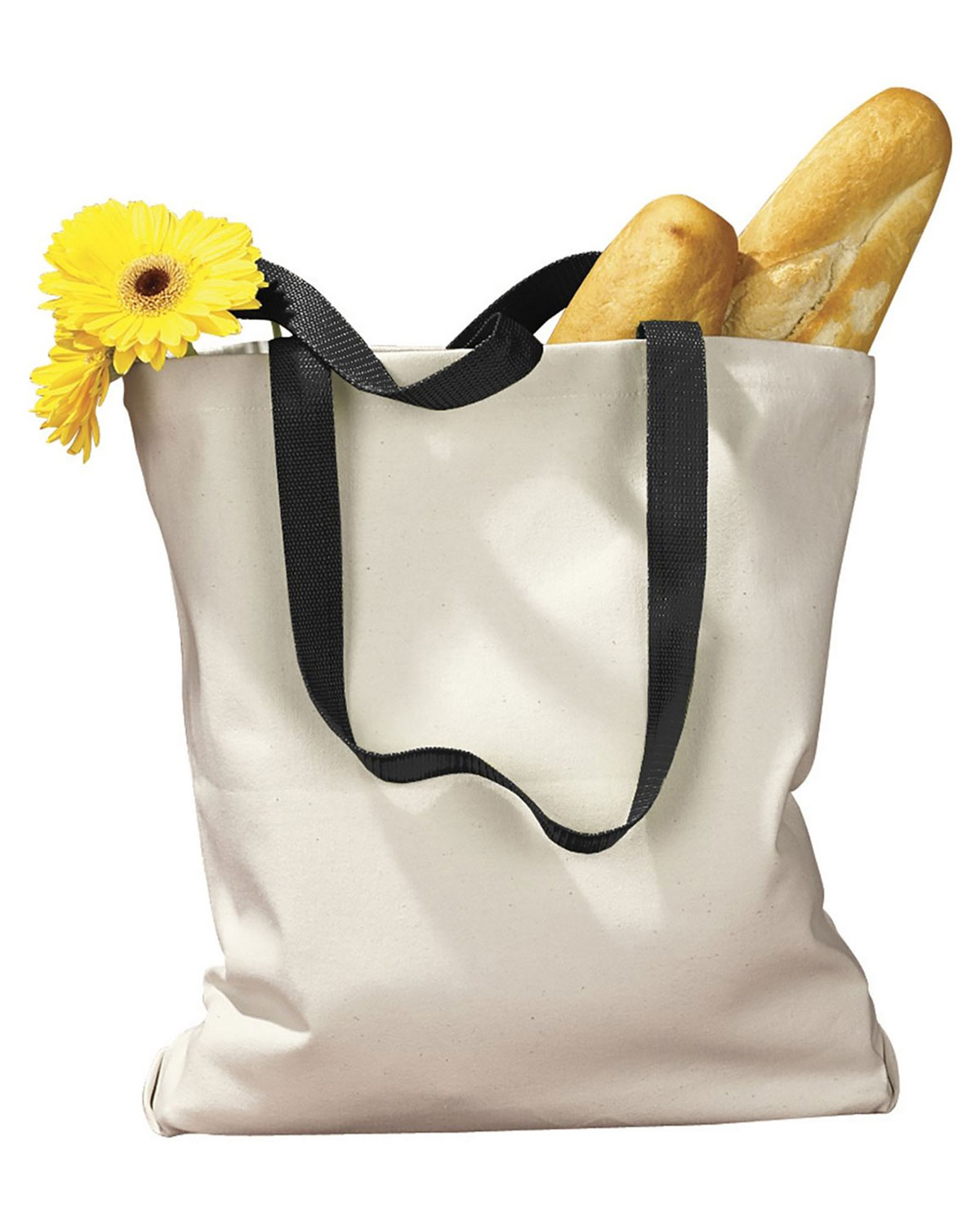 BAGedge BE010 Canvas Tote with Contrast-Color Handles