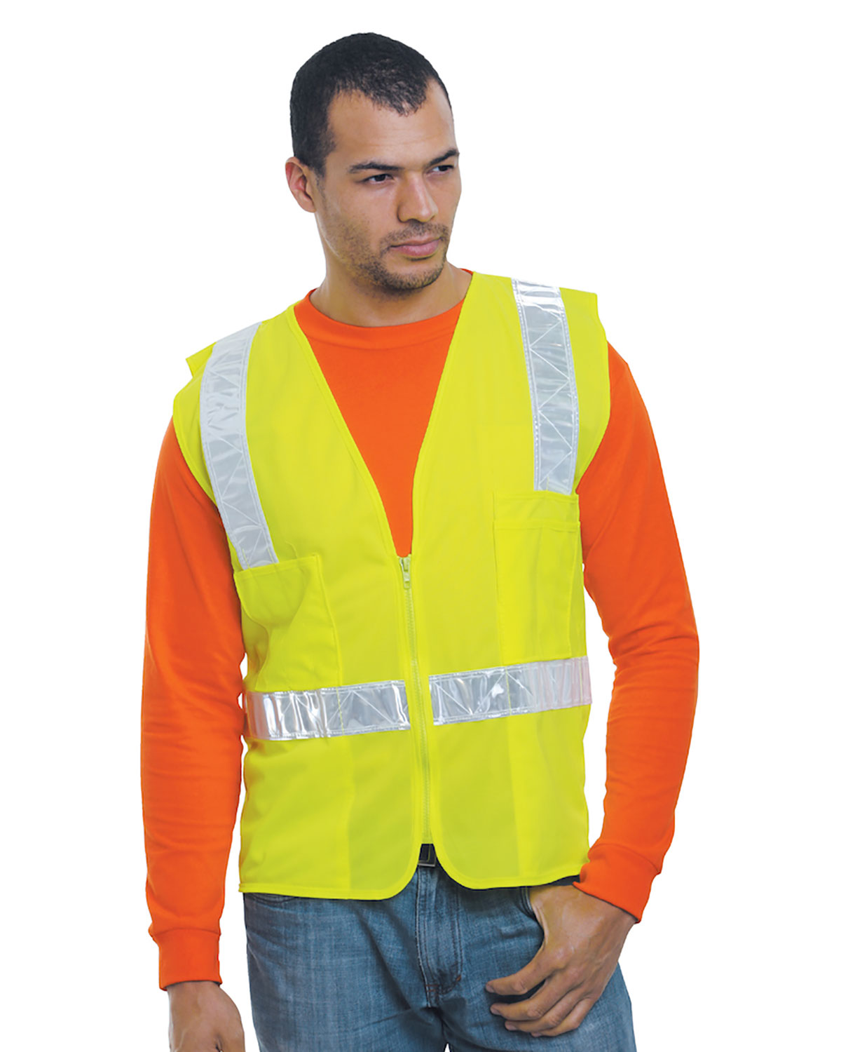 Bayside 3788 Unisex USA-Made ANSI Surveyor's Vest Class 2