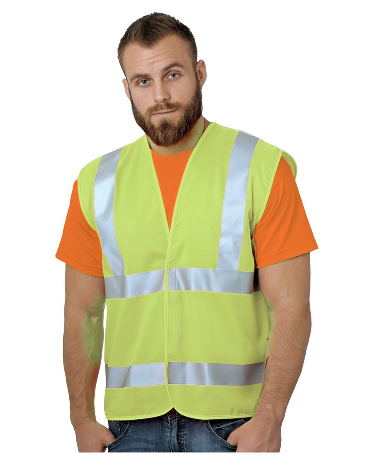 Bayside 3789 Unisex USA-Made Economy Class 2 ANSI Vest