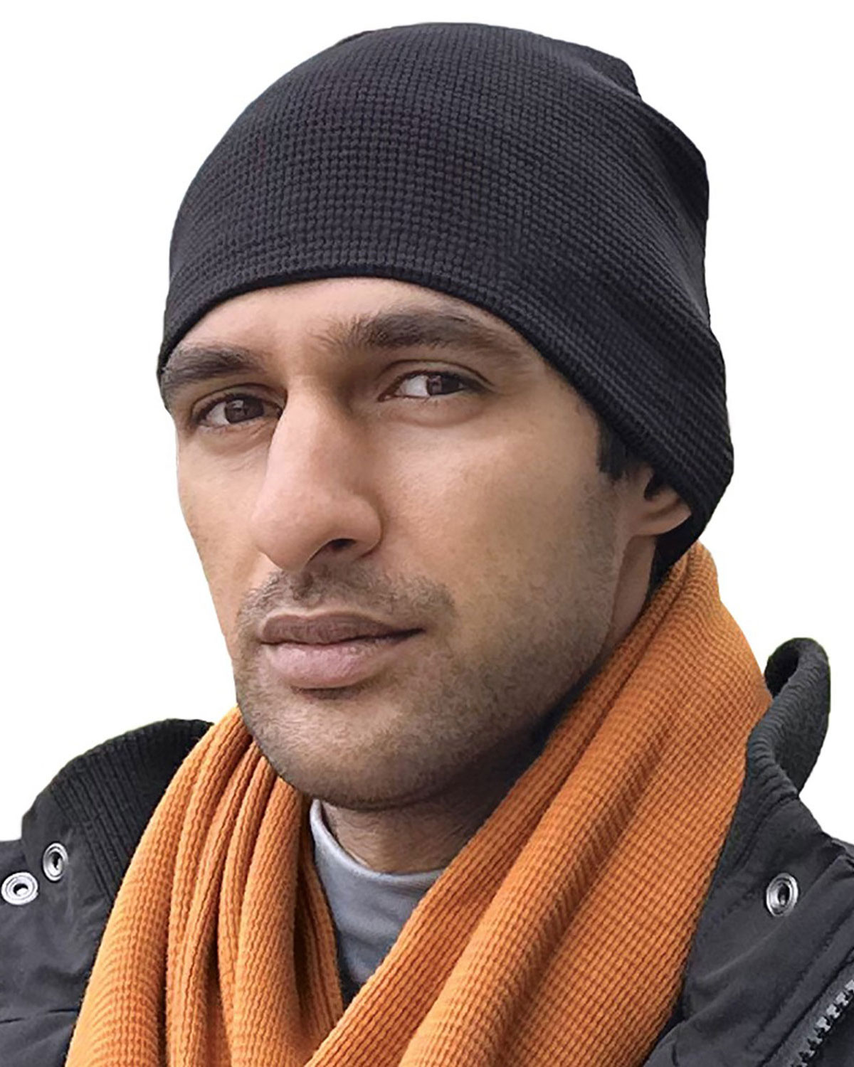 Bayside 3835 USA-Made 8" Cotton Thermal Beanie
