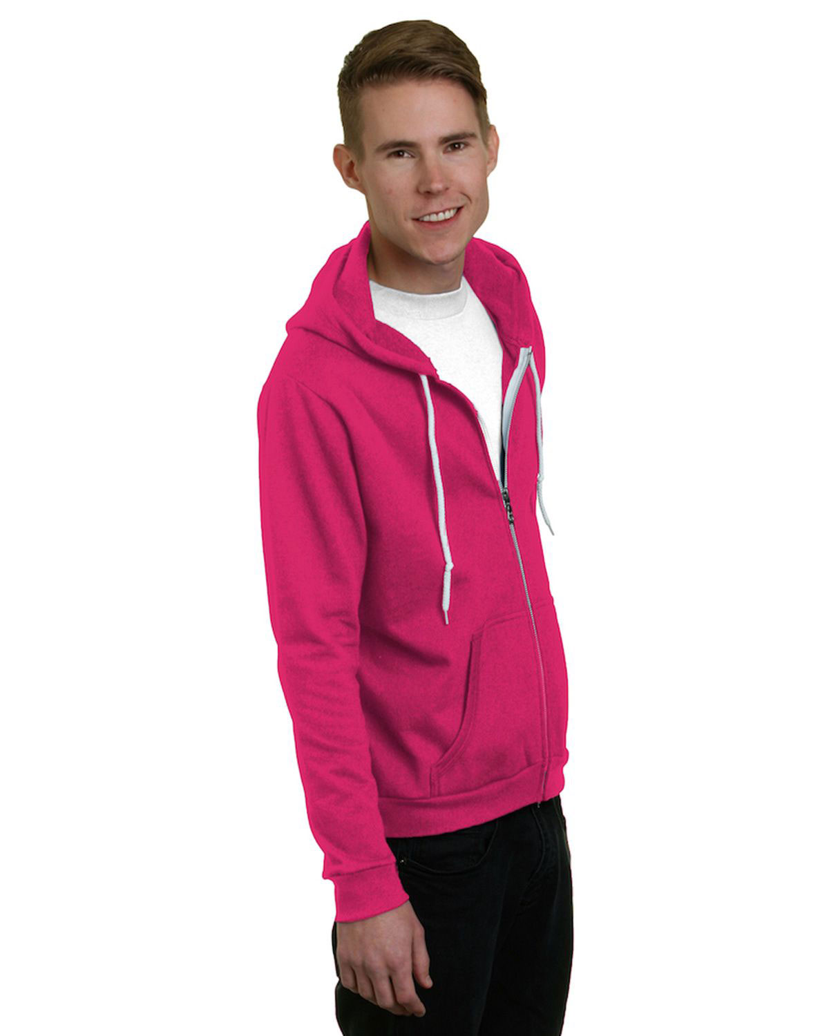 Bayside 875 Unisex USA-Made Full-Zip Fleece HoodedSweatshirt