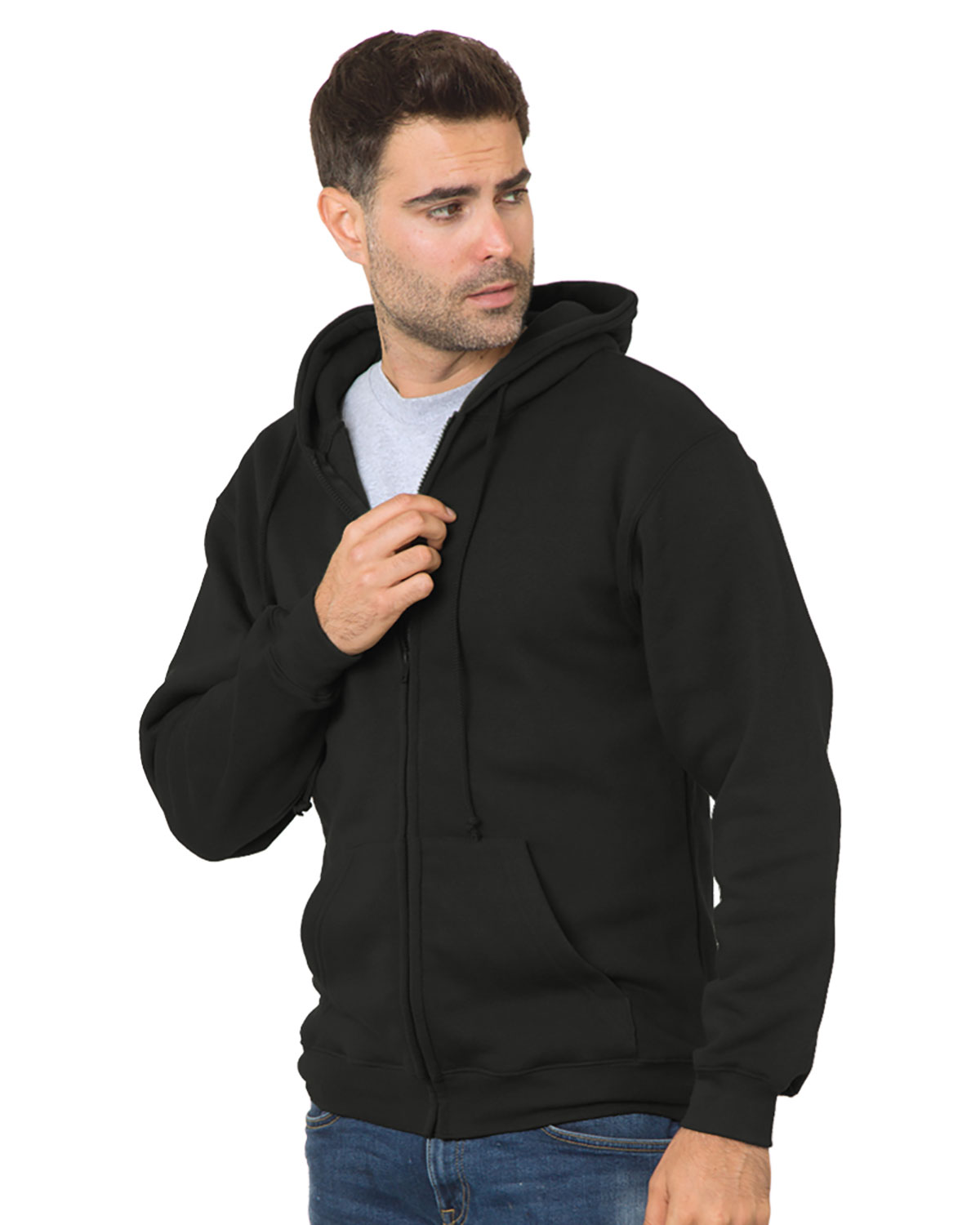 Bayside 900 Unisex USA-Made Full-Zip Hooded Sweatshirt