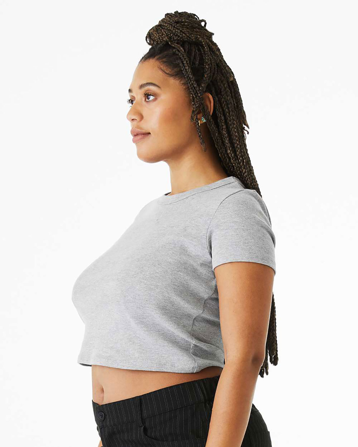 Bella + Canvas 1010 Women's Micro Rib Baby Tee view 3