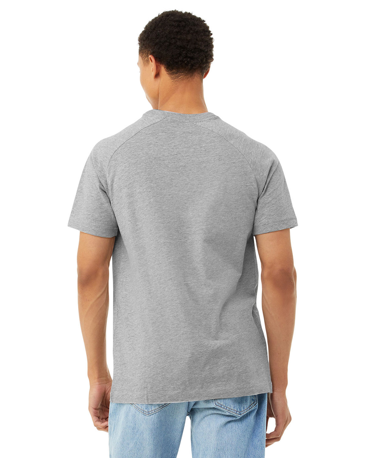 Bella + Canvas 3201 Men's Heather CVC Raglan Tee view 2