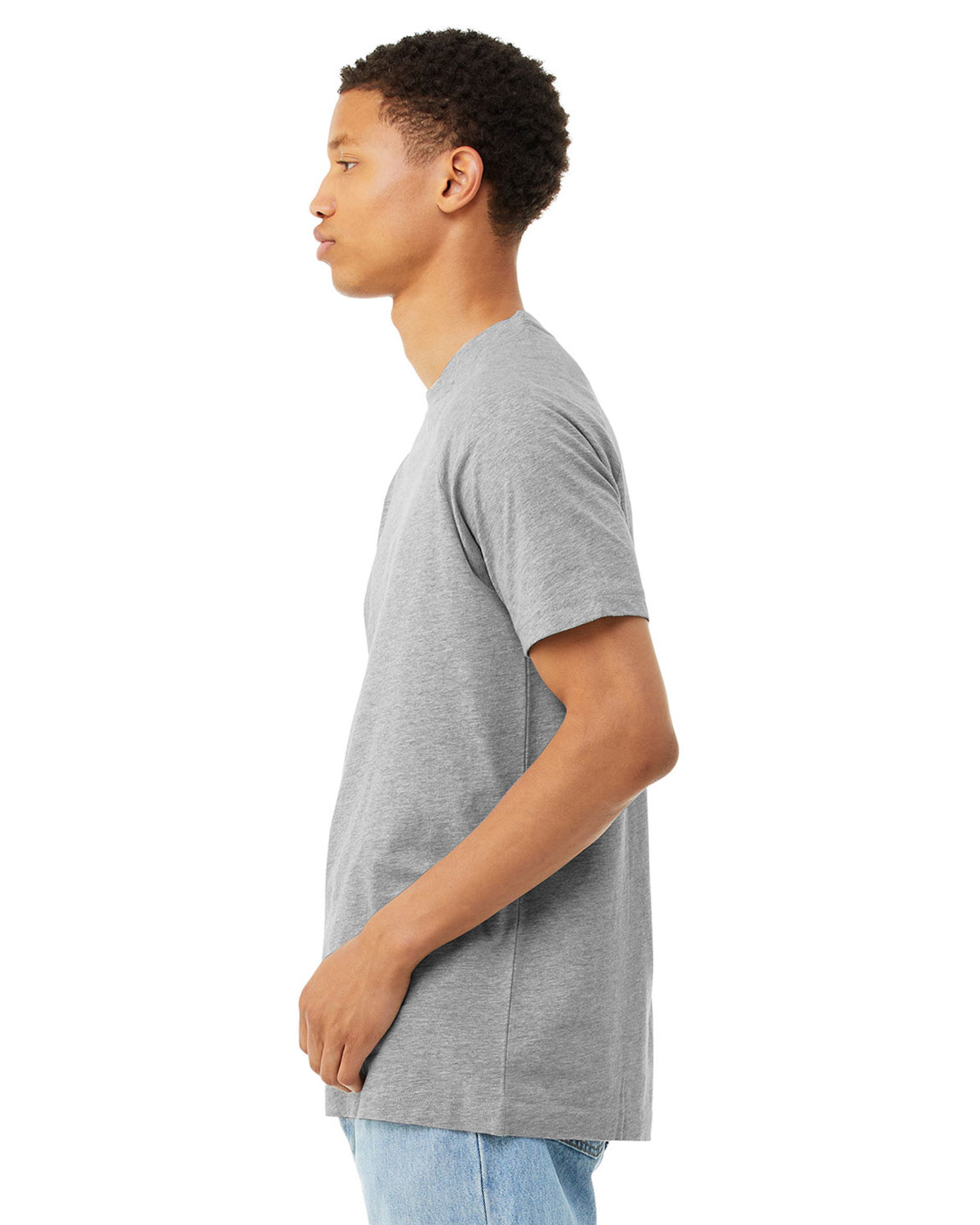 Bella + Canvas 3201 Men's Heather CVC Raglan Tee view 3
