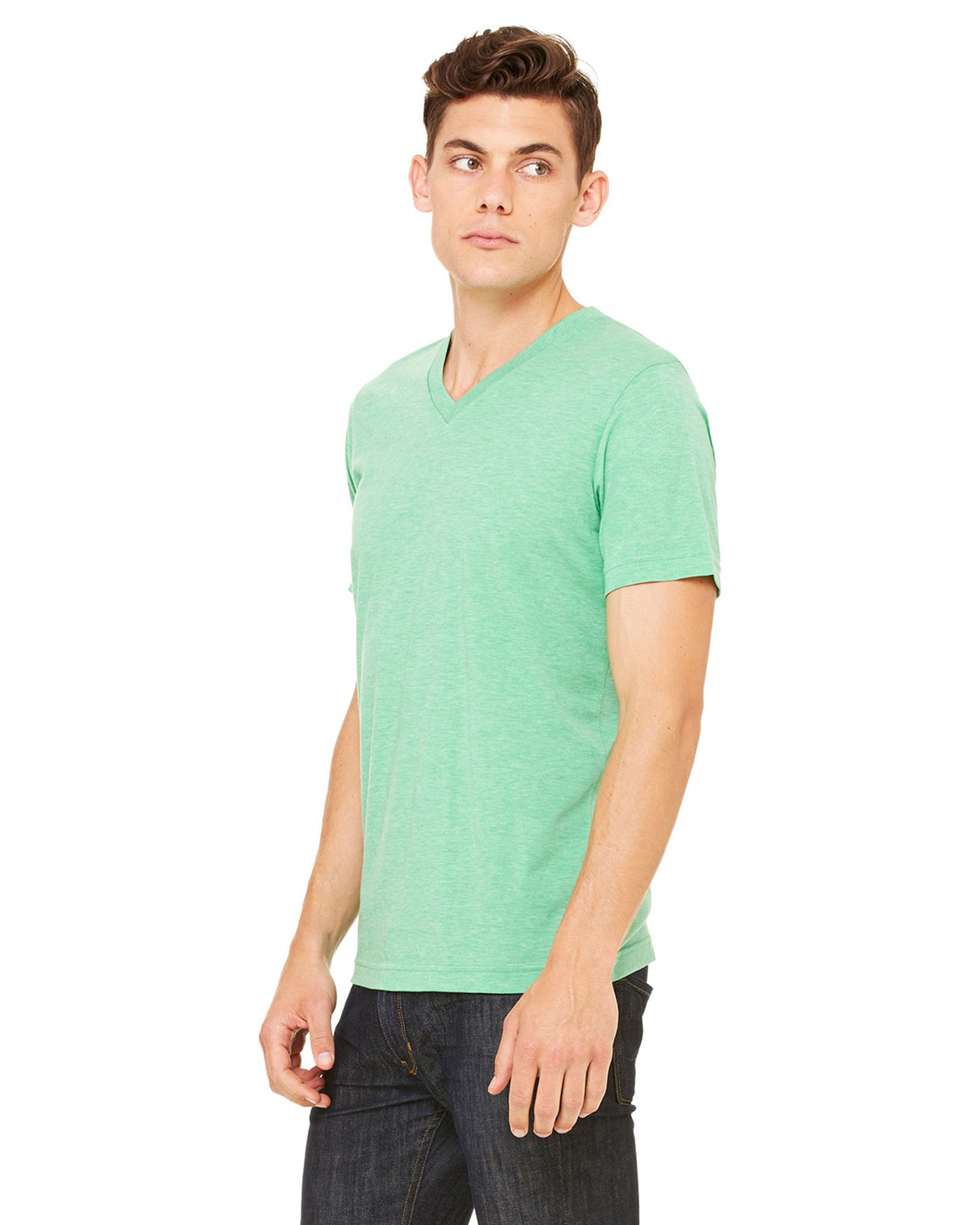 Bella + Canvas 3415C Unisex Tri-Blend Short-Sleeve V-Neck Tee ...