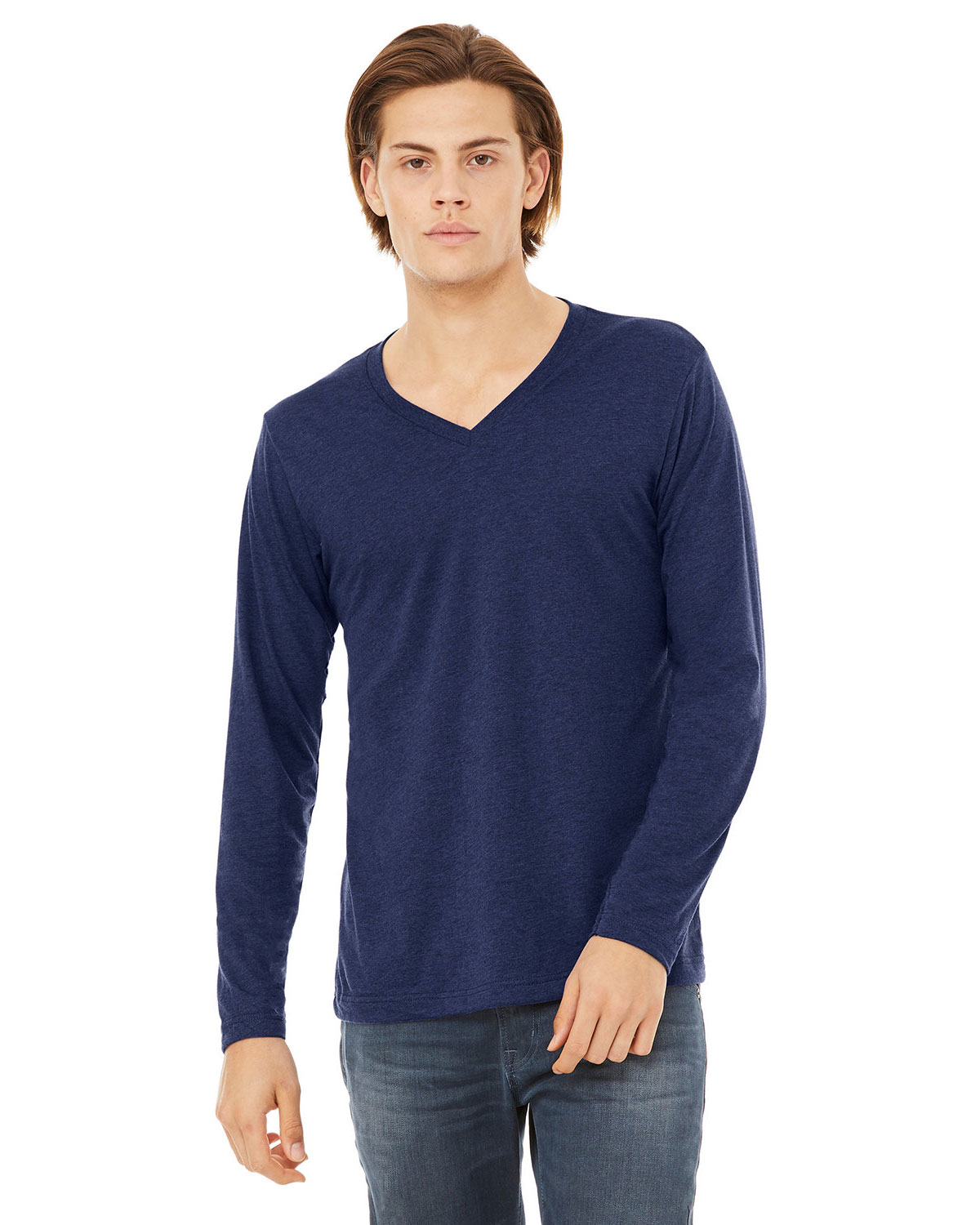 Bella + Canvas 3425 Unisex Long Sleeve V-Neck Tee
