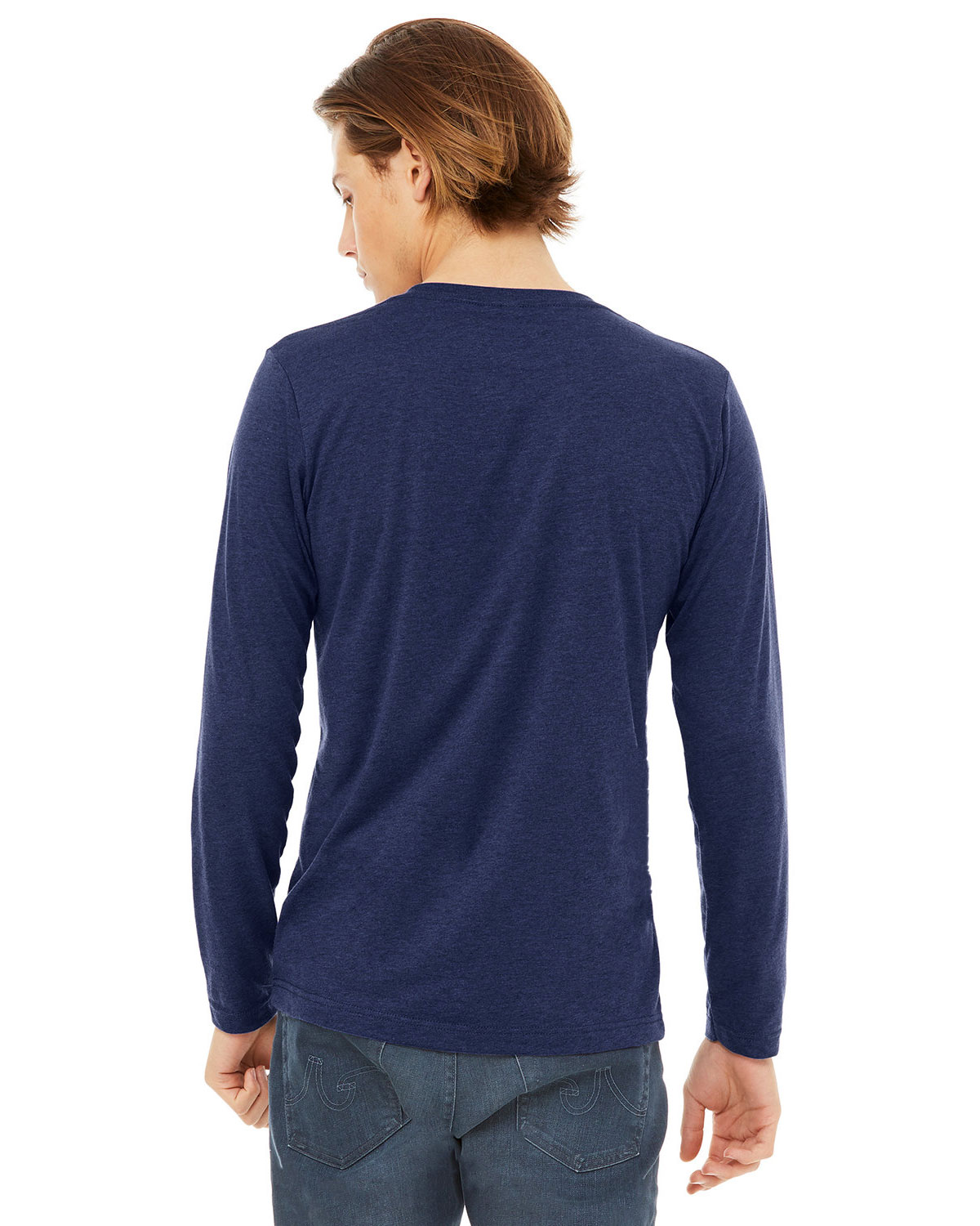Bella + Canvas 3425 Unisex Long Sleeve V-Neck Tee view 2