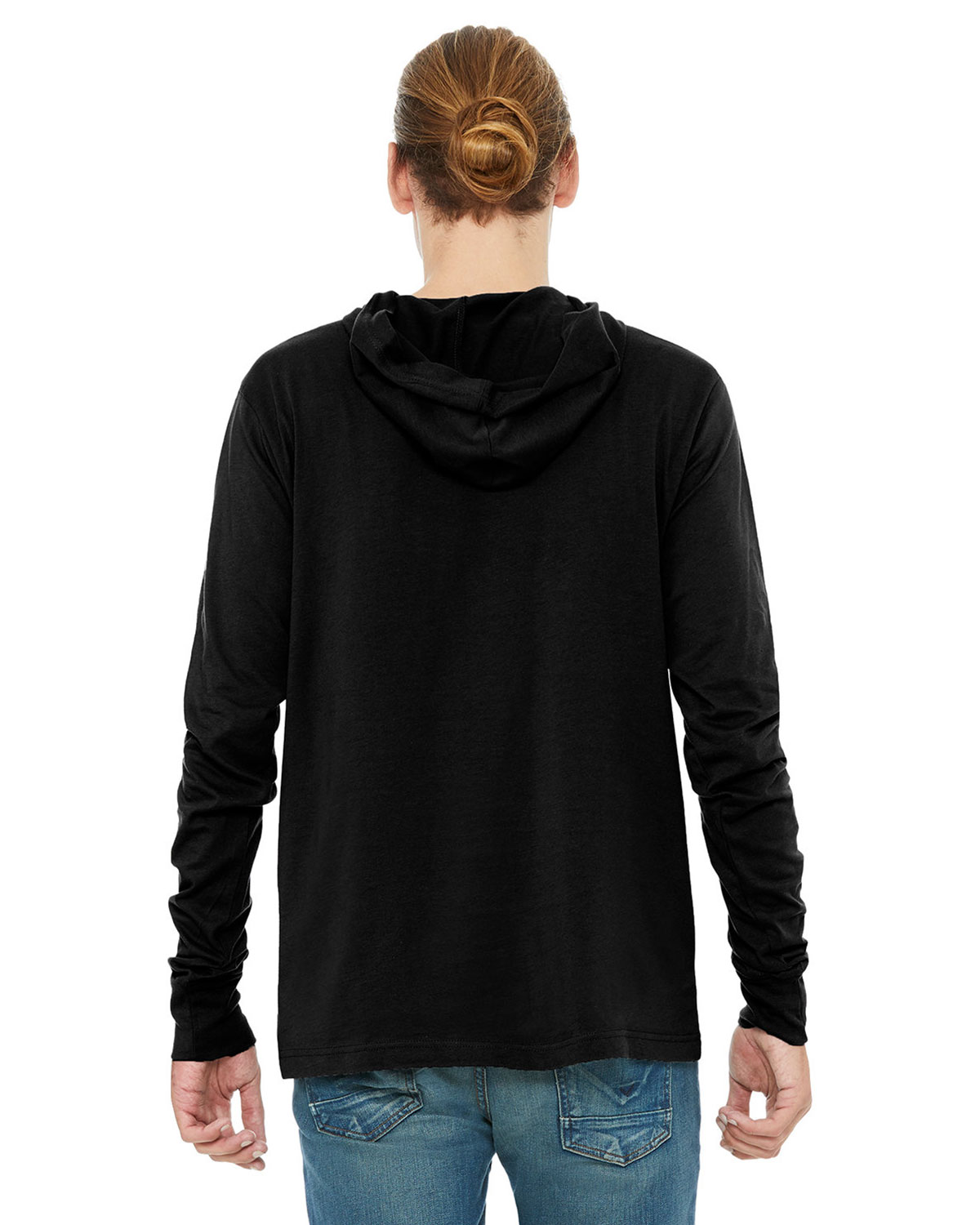 Bella + Canvas 3512 Unisex Jersey Hooded Long Sleeve Tee view 2