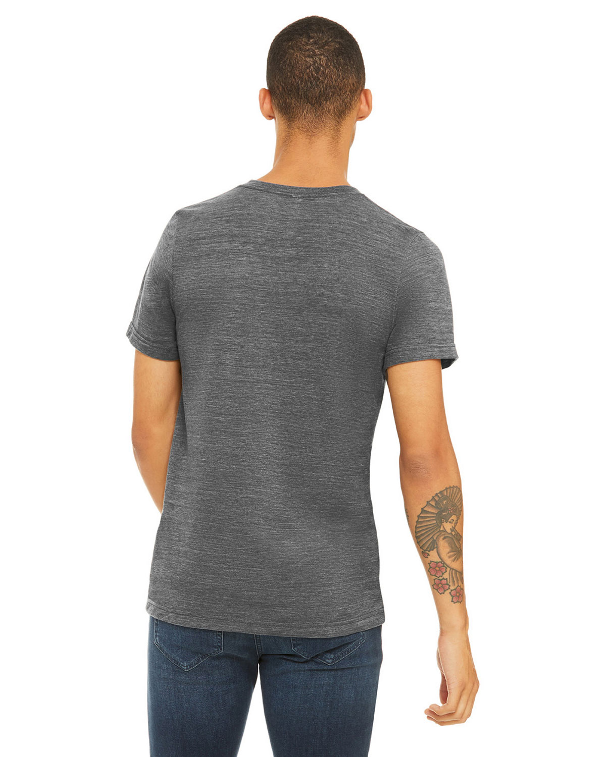 Bella + Canvas 3655 Unisex Textured Jersey V-Neck Tee view 2