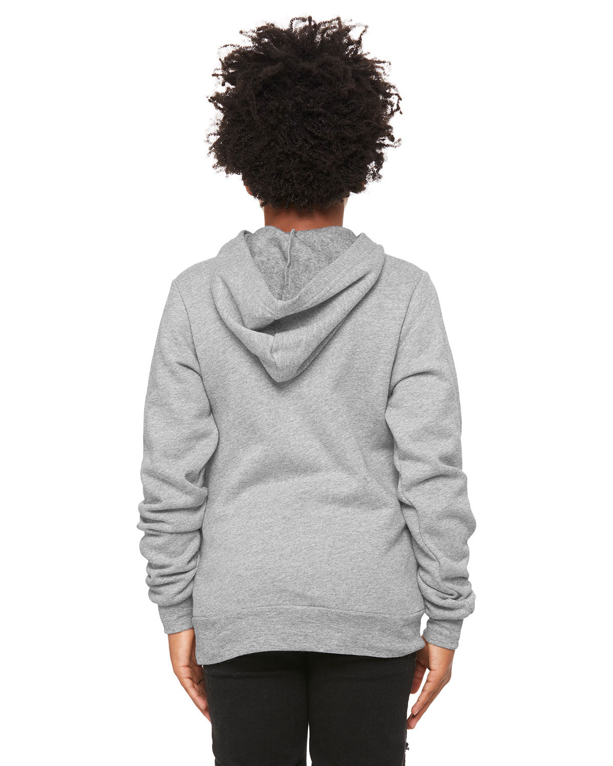 Bella + Canvas 3719Y Youth Sponge Fleece Hoodie Sweatshirt view 2