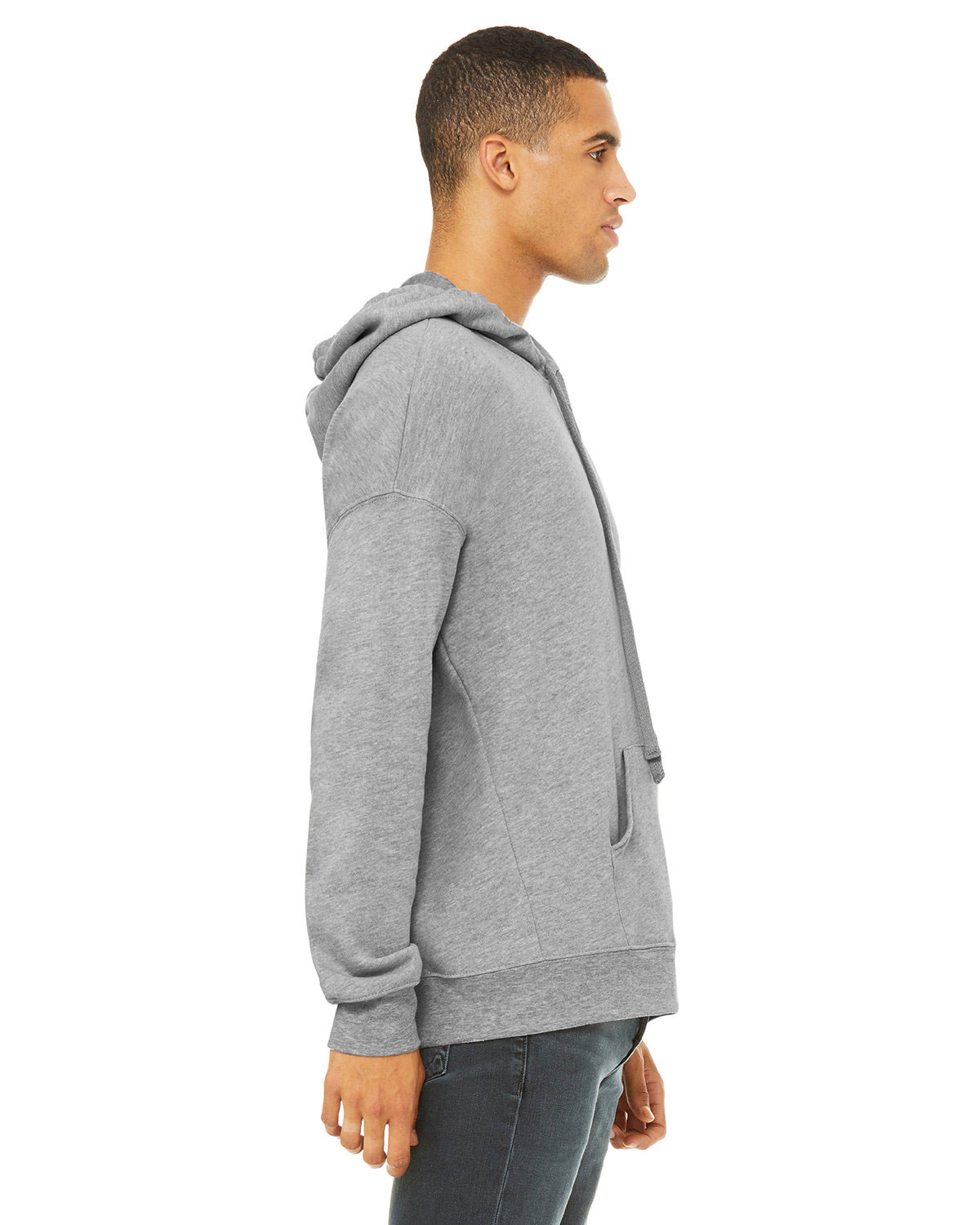 Bella + Canvas 3729 Unisex Sponge Fleece Drop Shoulder Hoodie Sweatshirt view 3