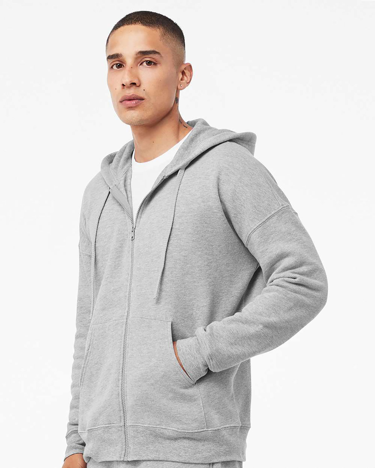 Bella + Canvas 3759 Unisex Sponge Fleece DTM Full-Zip Hoodie Sweatshirt view 3