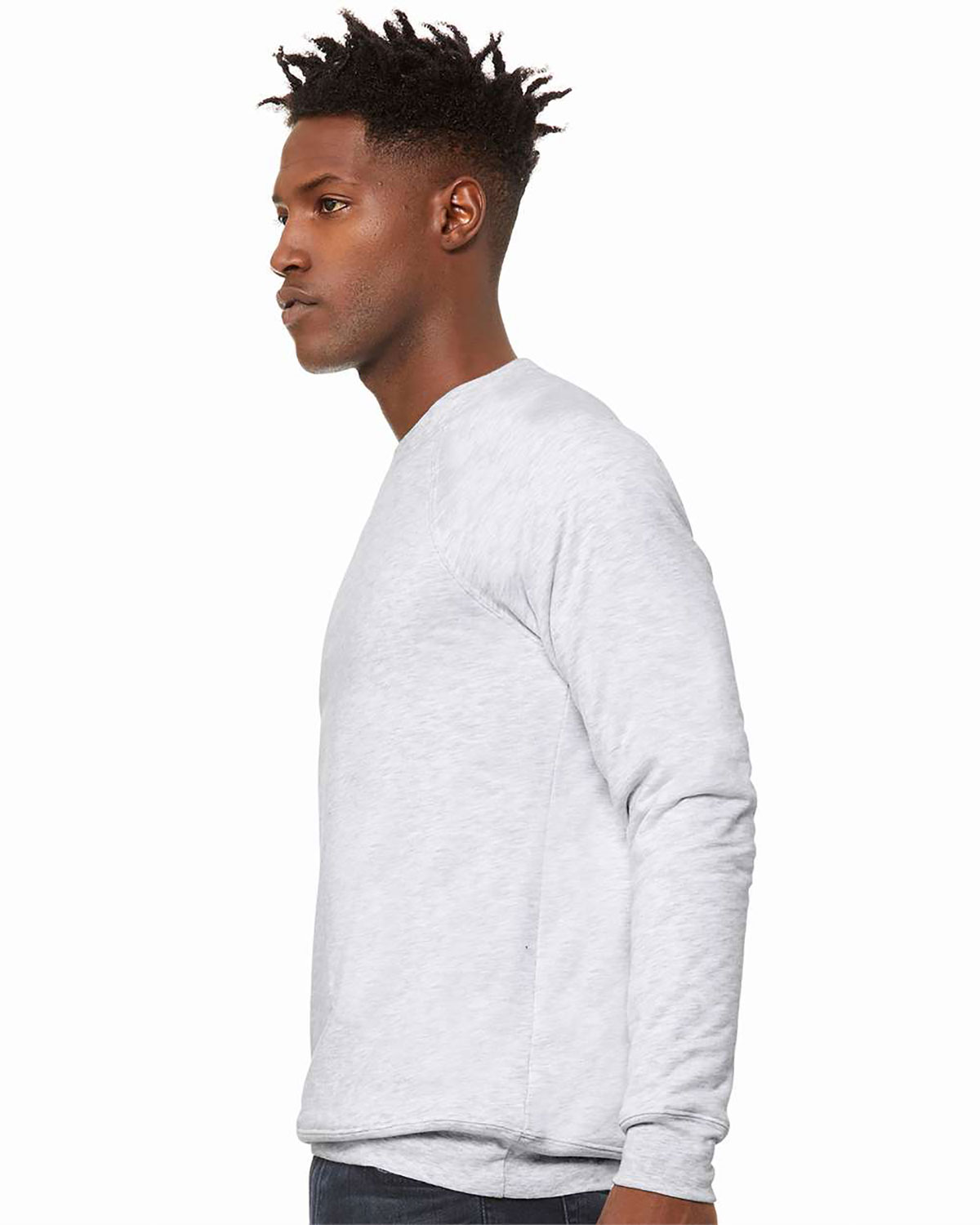 Bella + Canvas 3901 Unisex Sponge Fleece Raglan Crewneck Sweatshirt view 3