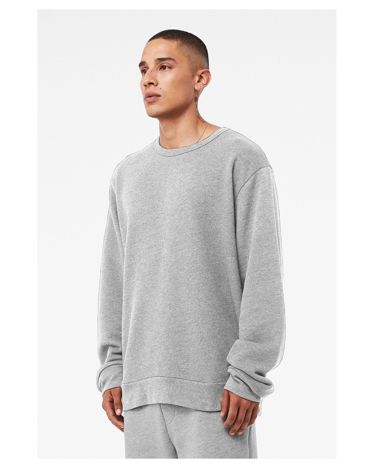 Bella + Canvas 3911 Unisex Sponge Fleece Classic Crewneck Sweatshirt view 3