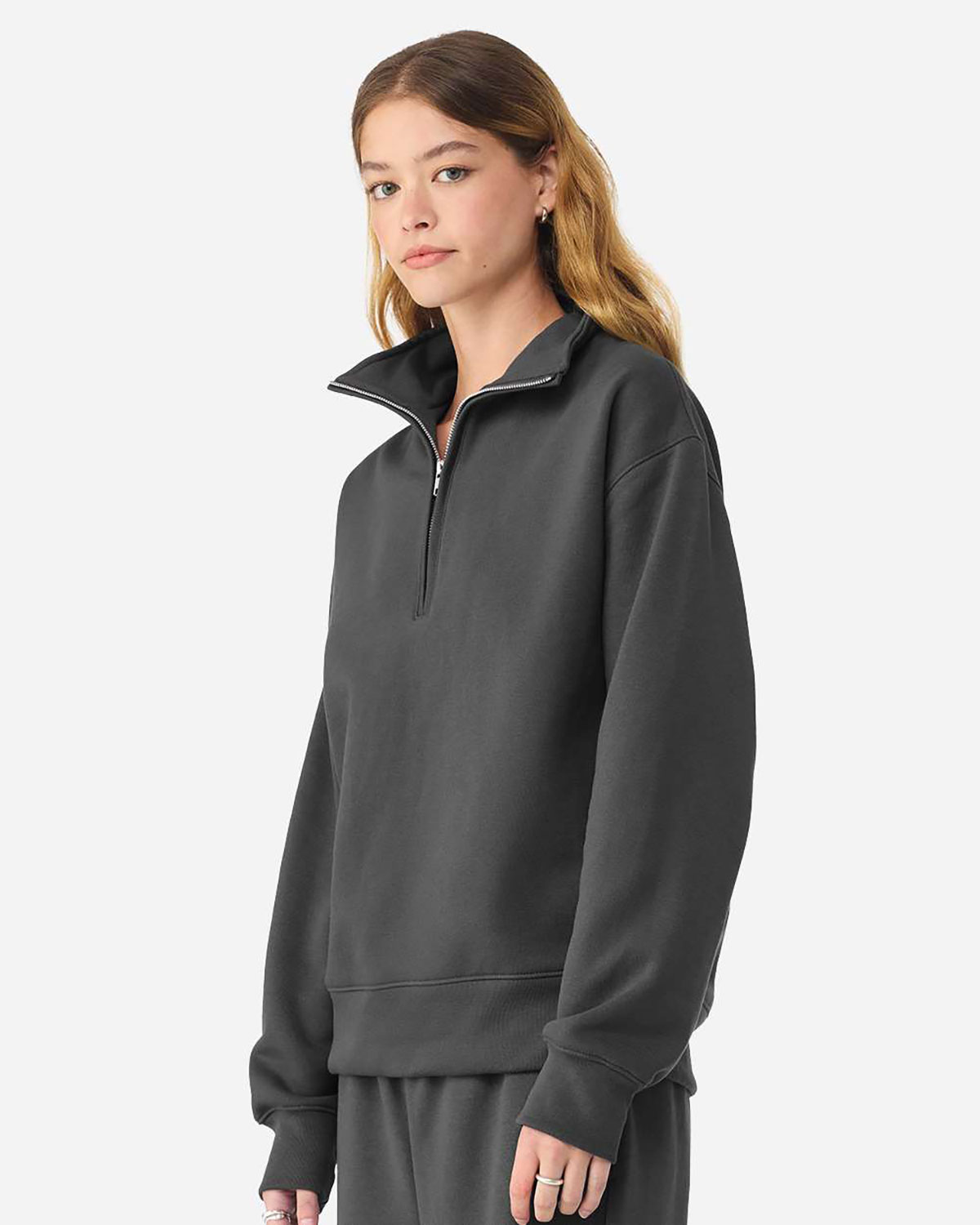 Bella + Canvas 4740 Unisex 10 oz Quarter-Zip Pullover Sweatshirt view 3