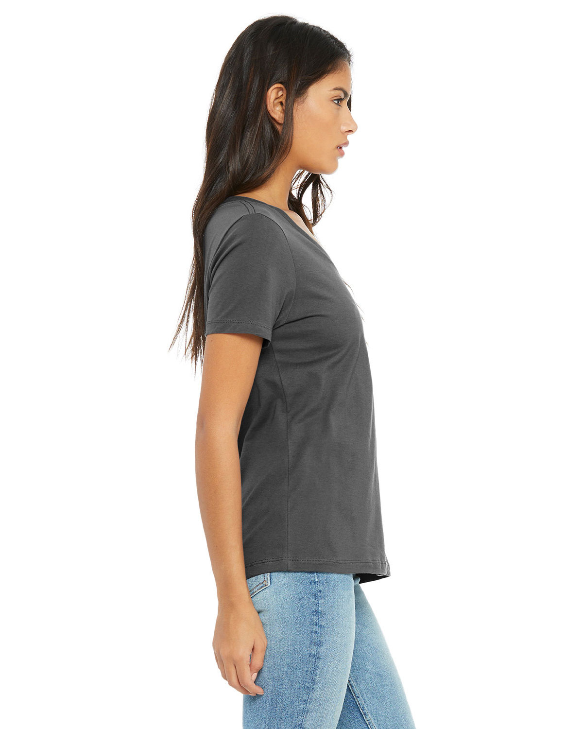 Bella + Canvas 6405 Women�s Relaxed Jersey V-Neck Tee view 3