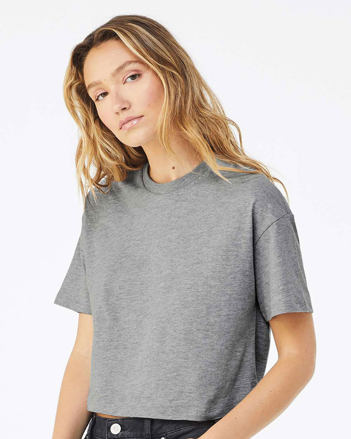 Bella + Canvas 6482 Women's Jersey Crop Tee view 3
