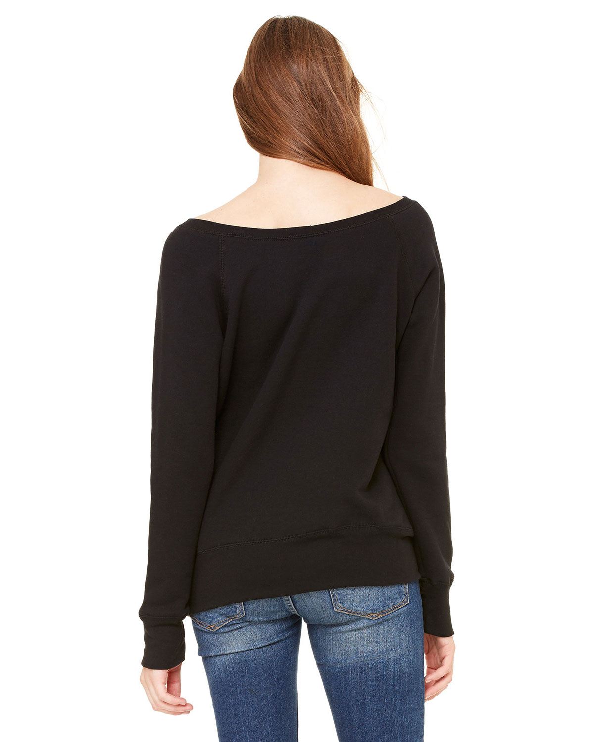 Bella + Canvas 7501 Women�s Sponge Fleece Wide Neck Sweatshirt view 2