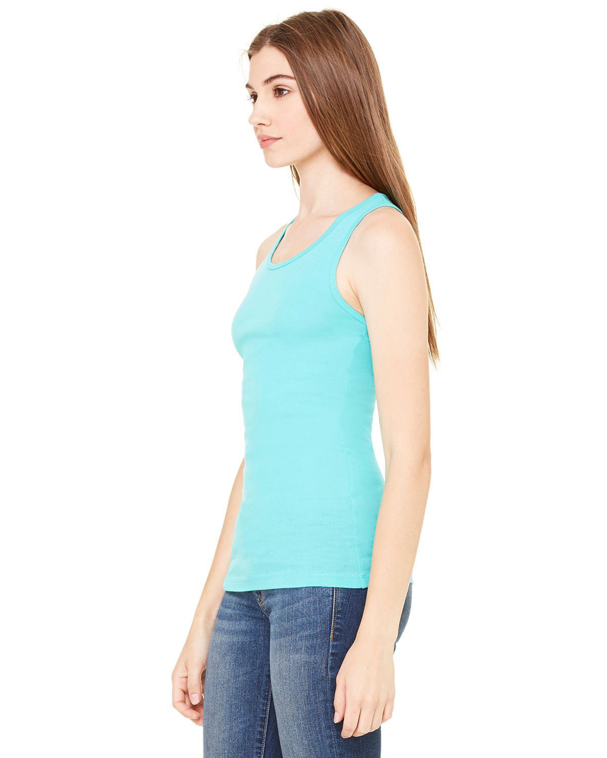 Sheer Rib Racerback Bella Bella + Canvas 8770 Women Sheer Mini Rib Racerback Tank | GotApparel.com