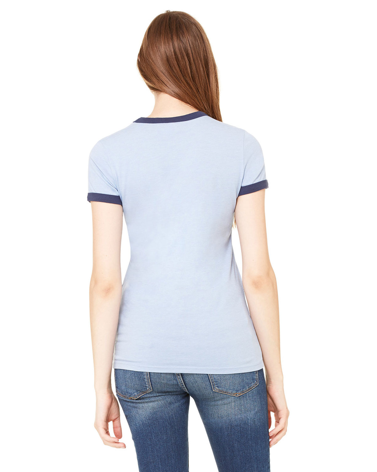 Bella + Canvas B6050 Women Jersey Short-Sleeve Ringer T-Shirt ...