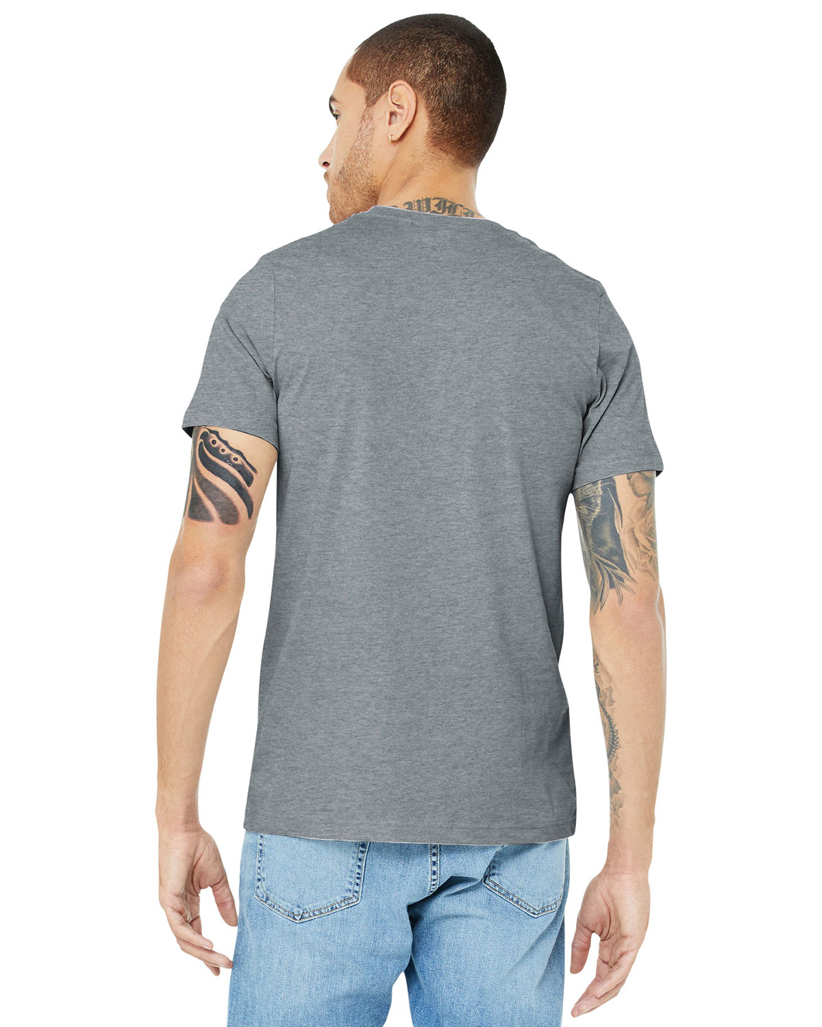 Bella + Canvas BC3001CVC Unisex Heather CVC Short Sleeve Tee view 2