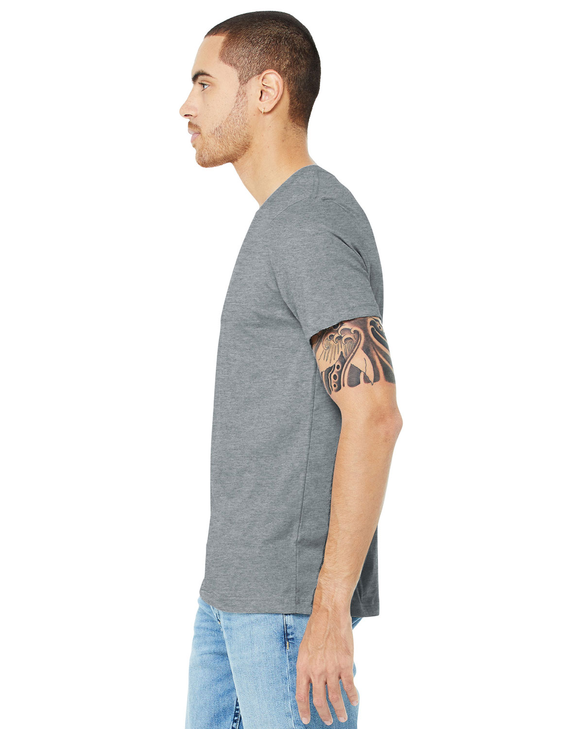 Bella + Canvas BC3001CVC Unisex Heather CVC Short Sleeve Tee view 3