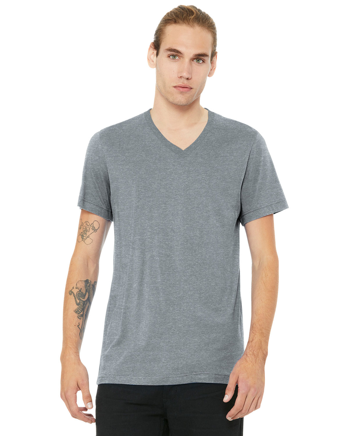 Bella + Canvas BC3005CVC Unisex Heather CVC V-Neck Tee