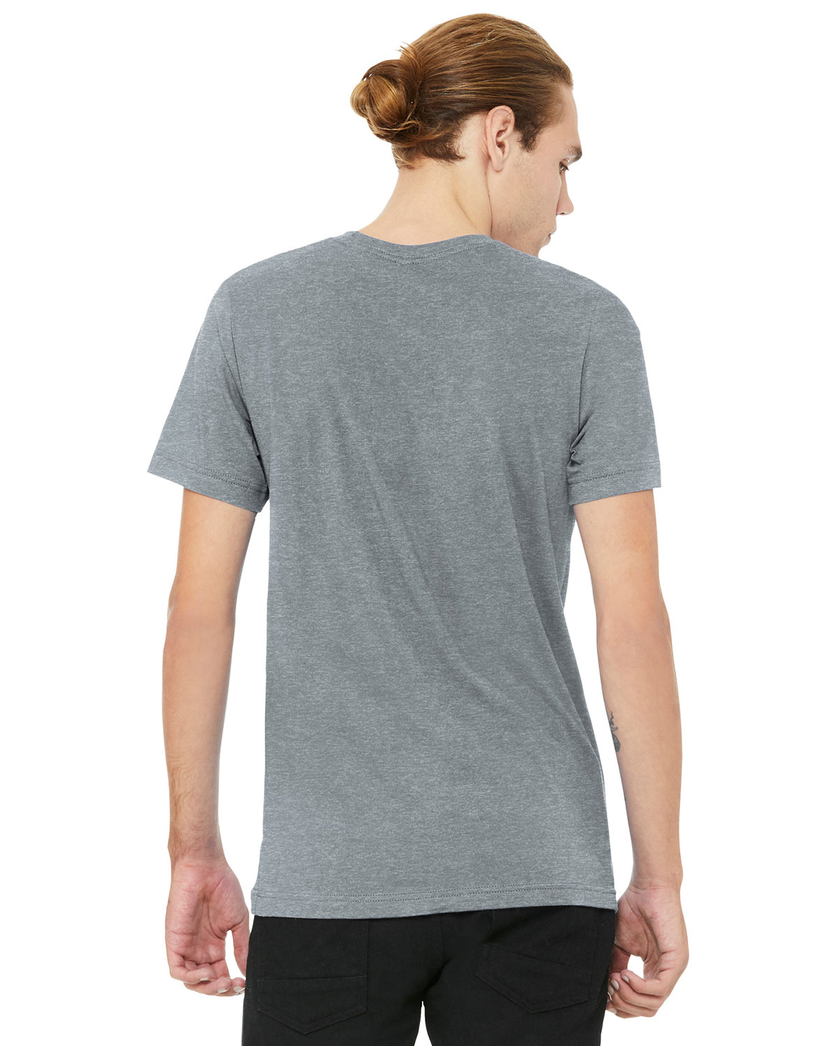 Bella + Canvas BC3005CVC Unisex Heather CVC V-Neck Tee view 2