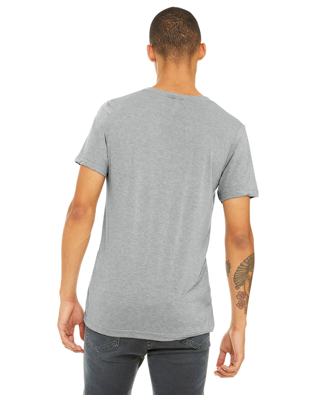 Bella + Canvas BC3415 Unisex Triblend Short Sleeve V-Neck Tee view 2