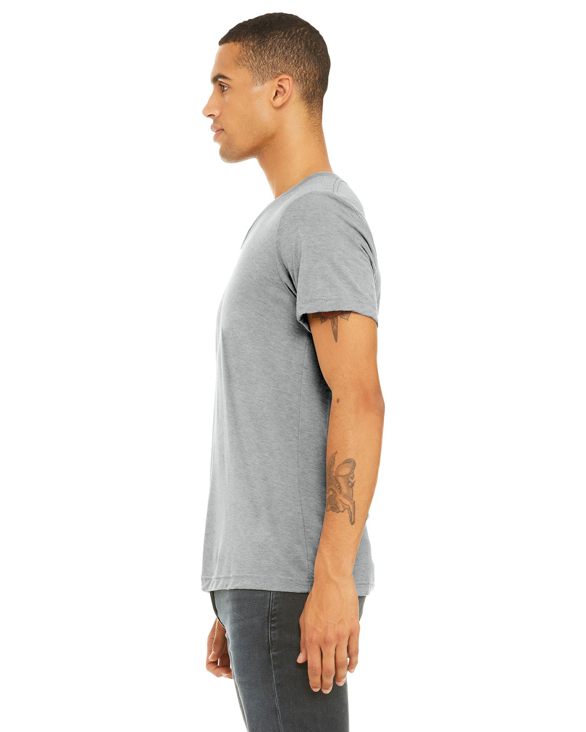 Bella + Canvas BC3415 Unisex Triblend Short Sleeve V-Neck Tee view 3