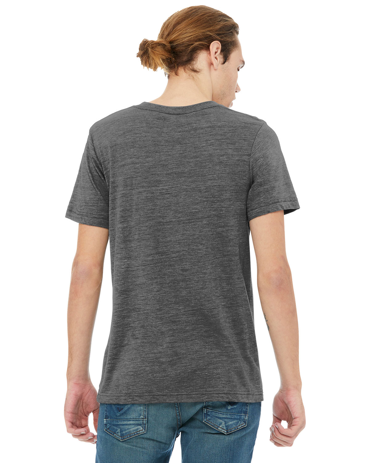 Bella + Canvas BC3655 Unisex Textured Jersey V-Neck Tee view 2