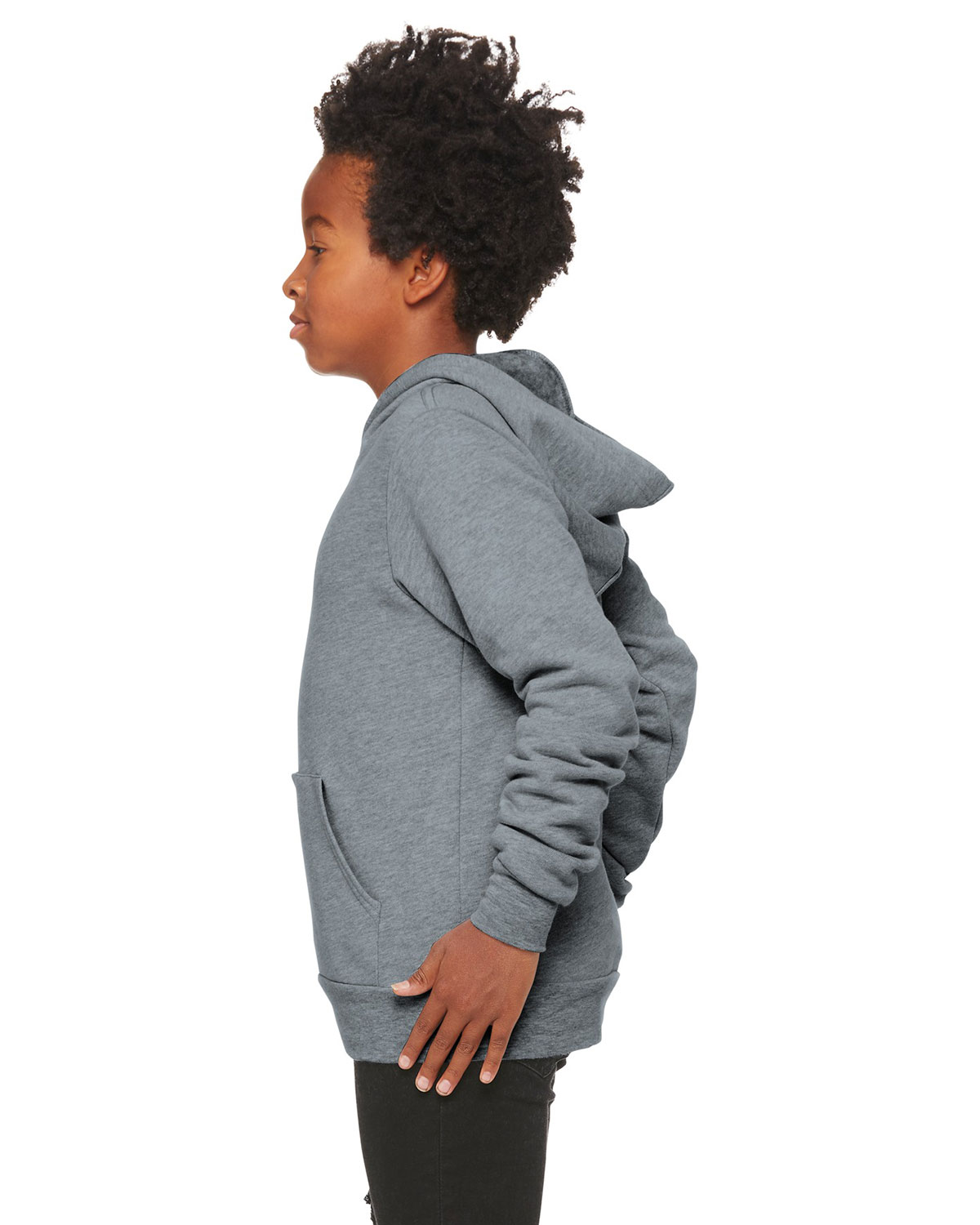 Bella + Canvas BC3719Y Youth Sponge Fleece Pullover Hoodie view 3