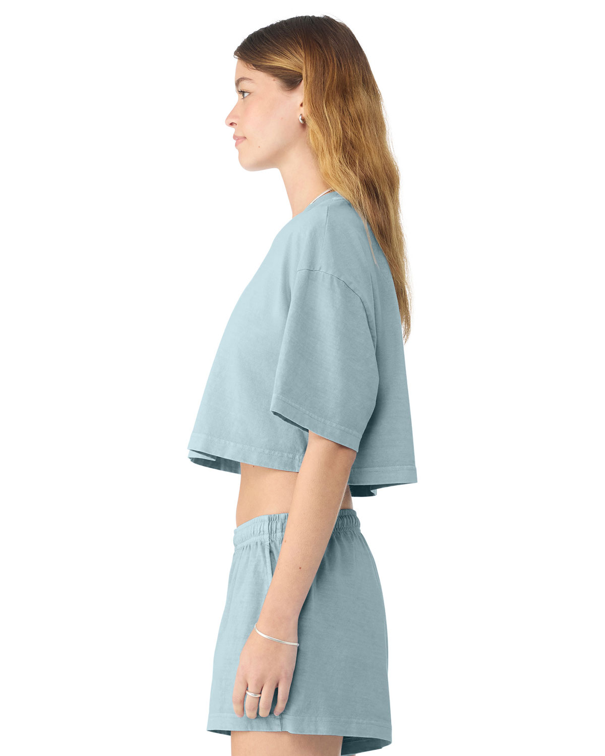 Bella + Canvas BC6882GD Women's Heavyweight Garment-Dyed Cropped Tee view 3