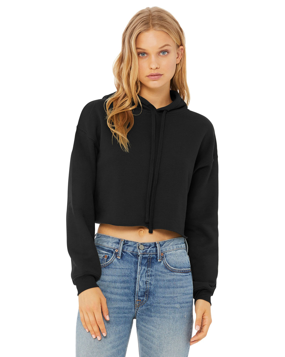 Bella + Canvas BC7502 Women's Sponge Fleece Cropped Fleece Hoodie