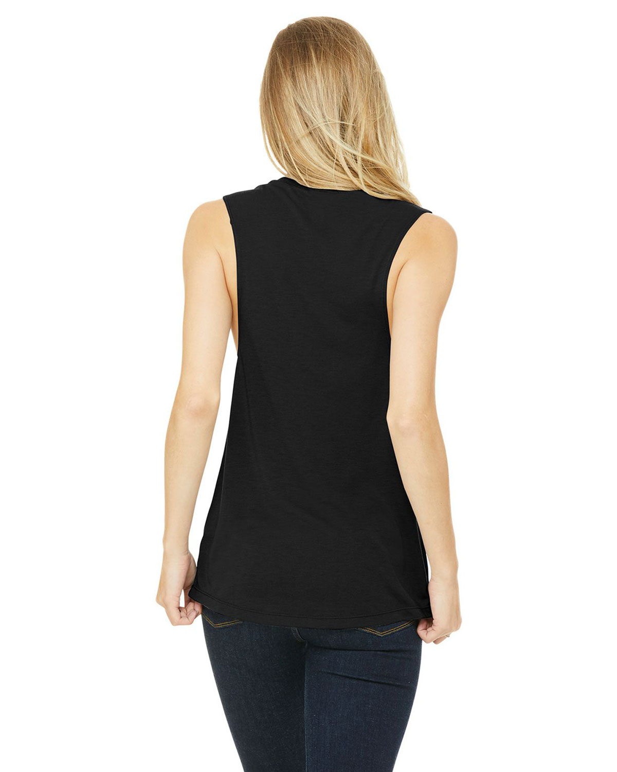 Bella + Canvas BC8803 Women's Flowy Scoop Muscle Tank view 2