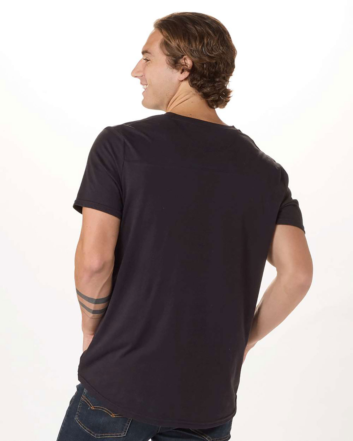 Boxercraft BM2204 Men's High V-Neck T-Shirt view 2